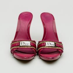 مملوكة مسبقًا Christian Dior Pink Monogram Slides Size 38
