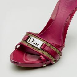 مملوكة مسبقًا Christian Dior Pink Monogram Slides Size 38