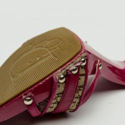 مملوكة مسبقًا Christian Dior Pink Monogram Slides Size 38