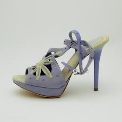 Pre Owned Dior Purple Suede Platform Sandals Size 37.5