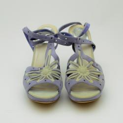 Pre Owned Dior Purple Suede Platform Sandals Size 37.5