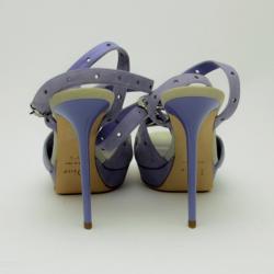 Pre Owned Dior Purple Suede Platform Sandals Size 37.5