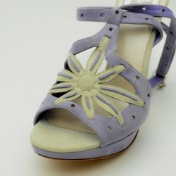 Pre Owned Dior Purple Suede Platform Sandals Size 37.5