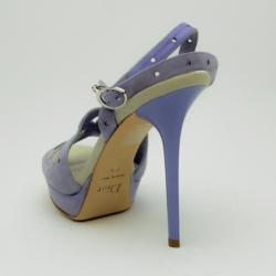 Pre Owned Dior Purple Suede Platform Sandals Size 37.5
