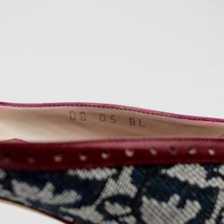 مملوكة مسبقًا Christian Dior Monogram Pointed Toe Pumps With Red Trim Size 38