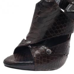 Pre Owned صندل ديور إكستريم كت أوت جلد نقشة الثعبان مقاس 36