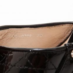 Pre Owned Dior Black Leather Cannage Slides Size 39