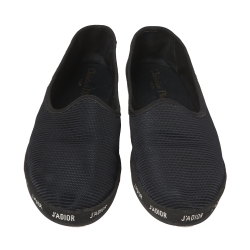 مملوكة مسبقًا Dior Black Technical Fabric J'adior Slip on Flats Size 40