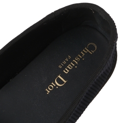 مملوكة مسبقًا Dior Black Technical Fabric J'adior Slip on Flats Size 40