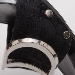 مملوكة مسبقًا Dior Black Embroidered Slides Size 38