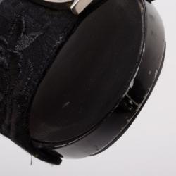 مملوكة مسبقًا Dior Black Embroidered Slides Size 38