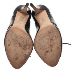 Pre Owned Dior Black Leather Oxford Pumps Size 39.5