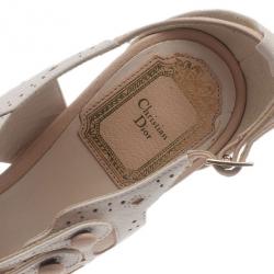 مملوكة مسبقًا Dior Two-Tone Leather Mary Jane Pumps Size 38