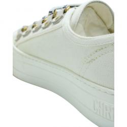 Pre Owned Dior White Ivory Leather Walk'n Dior Sneakers Size EU 36
