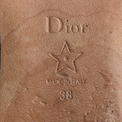 مملوكة مسبقًا Dior Pink/White Embroidered Canvas Dway Flat Slides Size 38