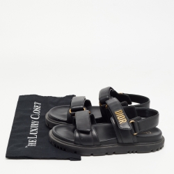 Pre Owned Dior Black Leather DiorAct Sandals Size 37