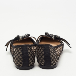 Dior Black Mesh Miss J'adior Ballet Flats Size 35