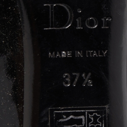 Pre Owned Dior Black Patent Leather Buckle Detail Pumps Size 37.5