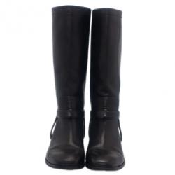 مملوكة مسبقًا Dior Black Leather Riding Knee Boots Size 36.5