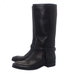 مملوكة مسبقًا Dior Black Leather Riding Knee Boots Size 36.5