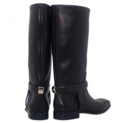 مملوكة مسبقًا Dior Black Leather Riding Knee Boots Size 36.5