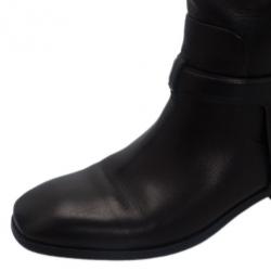 مملوكة مسبقًا Dior Black Leather Riding Knee Boots Size 36.5