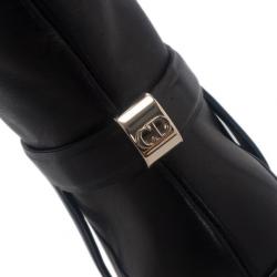 مملوكة مسبقًا Dior Black Leather Riding Knee Boots Size 36.5