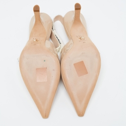 مملوكة مسبقًا Dior Beige Patent J'Adior Slingback Pumps Size 41
