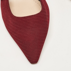 Pre Owned Dior Burgundy Mesh J'Adior Slingback Pumps Size 39