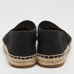 Dior Black Mesh Granville Espadrille Flats Size 35
