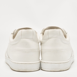 Pre Owned Dior White Leather and Suede D-star Sneakers Size 39