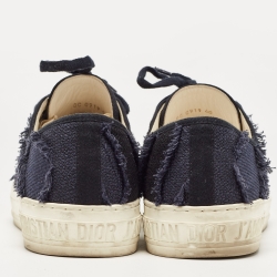 Pre Owned Dior Navy Blue Canvas Walk'n'Dior Low Top Sneakers Size 40 