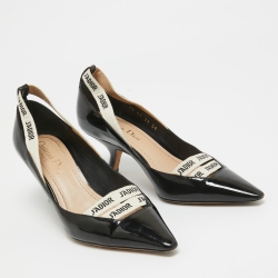 Dior Black Patent  J'Adior Pointed Toe  Pumps Size 36