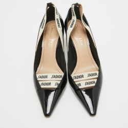 Dior Black Patent  J'Adior Pointed Toe  Pumps Size 36