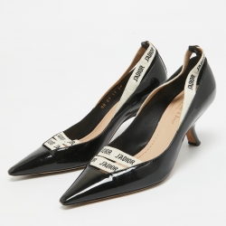 Dior Black Patent  J'Adior Pointed Toe  Pumps Size 36