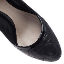 Pre Owned Dior Black Quilted Cannage Leather Pumps Size 38.5