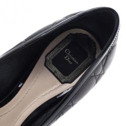 Pre Owned Dior Black Quilted Cannage Leather Pumps Size 38.5