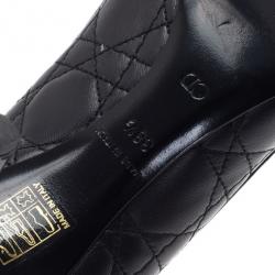 Pre Owned Dior Black Quilted Cannage Leather Pumps Size 38.5