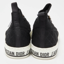 Dior Black Fabric and Rubber Walk'n'Dior High Top Sneakers Size 38