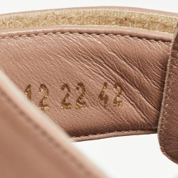 مملوكة مسبقًا Dior Dusty Pink Leather DiorAct Flat Sandals Size 42