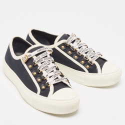 Pre Owned Dior Black Canvas Walk'n'Dior Low Top Sneakers Size 37.5