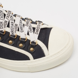 Pre Owned Dior Black Canvas Walk'n'Dior Low Top Sneakers Size 37.5