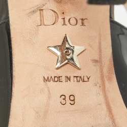 Pre Owned Dior Black Patent Leather J'adior Slingback Pumps Size 39