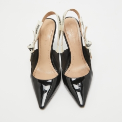 Pre Owned Dior Black Patent Leather J'adior Slingback Pumps Size 39