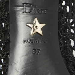 مملوكة مسبقًا Dior Black Mesh and Suede Naughtily D Ankle Boots Size 37