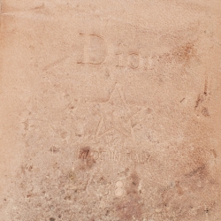 مملوكة مسبقًا Dior Tricolor Embroidered Canvas Dway Flat Slides Size 38