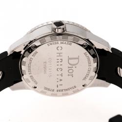 مملوكة مسبقًا Dior Black Stainless Steel Christal CD113115 Women's Wristwatch 34 mm