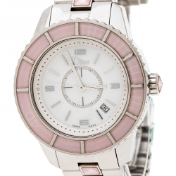 Dior Mother of Pearl Stainless Steel Christal CD113114 Women's Wristwatch 33 mm