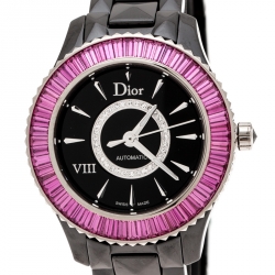 Dior Black 18K White Gold Ceramic VIII Vendome CD1235F2C001 Women's Wristwatch 33 mm
