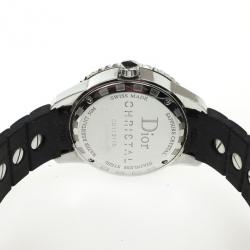 Pre Owned Dior Christal Black Sapphire Womens Wristwatch 28.5 MM